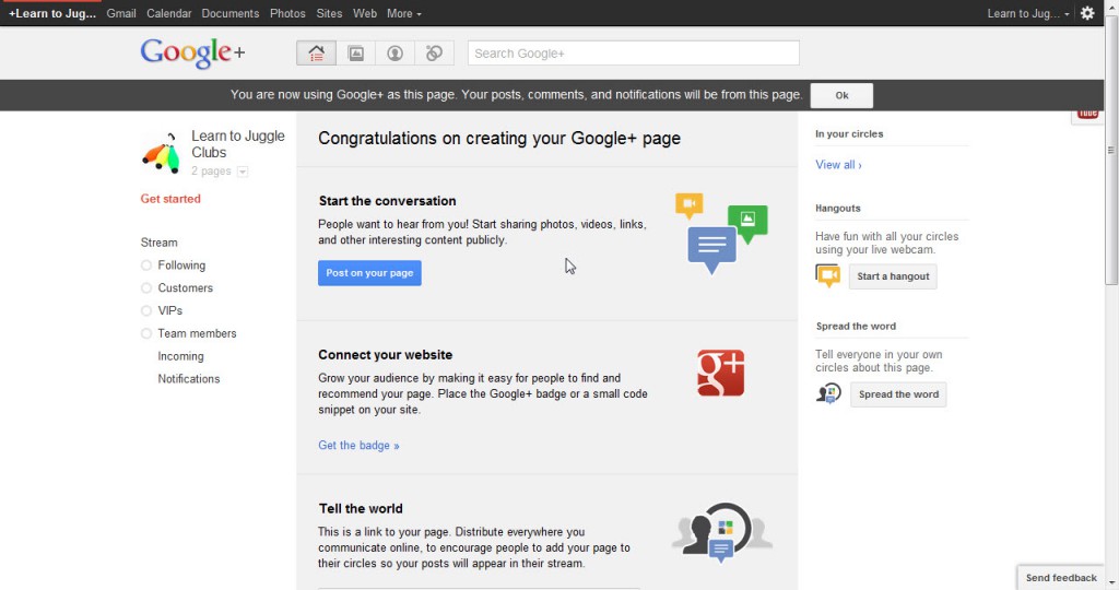 Start the conversation on your Google Plus business page Start the conversation on your Google Plus business page