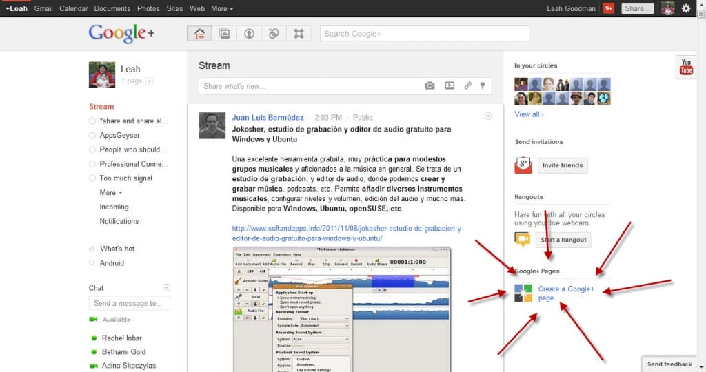 create Google Plus page Create a Google+ page for apps