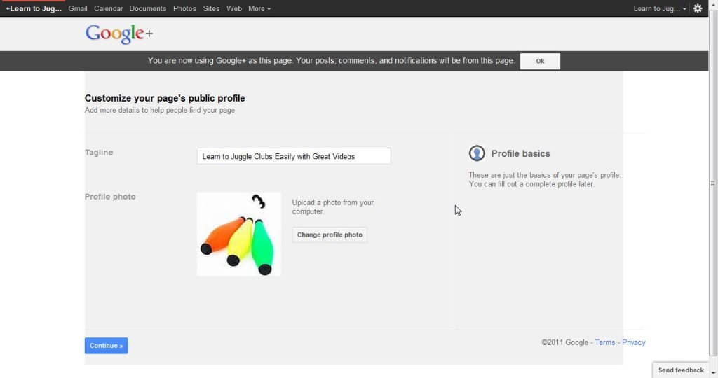 customize your Google+ page profile Customize your Google+ page profile.