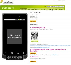 Monetize an AppsGeyser app