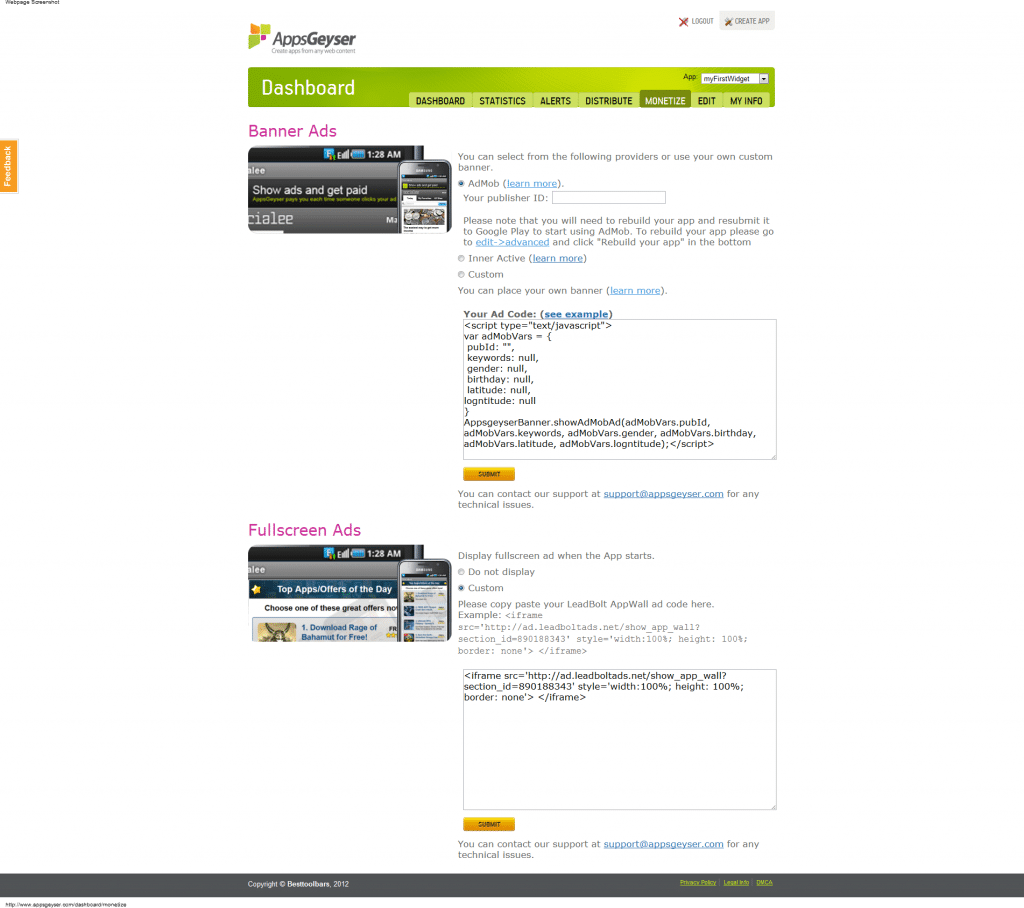 Monetize with full-screen ads