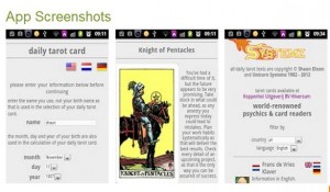 tarot cards screen shot