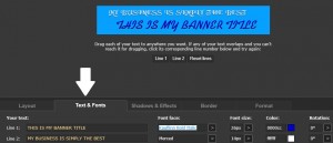 CHANGING THE TEXT BANNERS