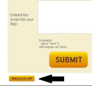 Don't forget to click rebuild my app