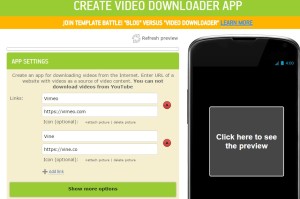 create an app video download icon
