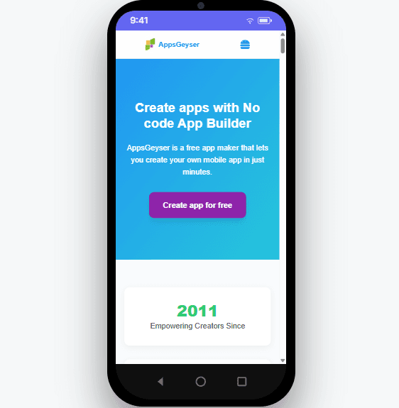 Live mobile app preview