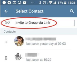 choose invite via link